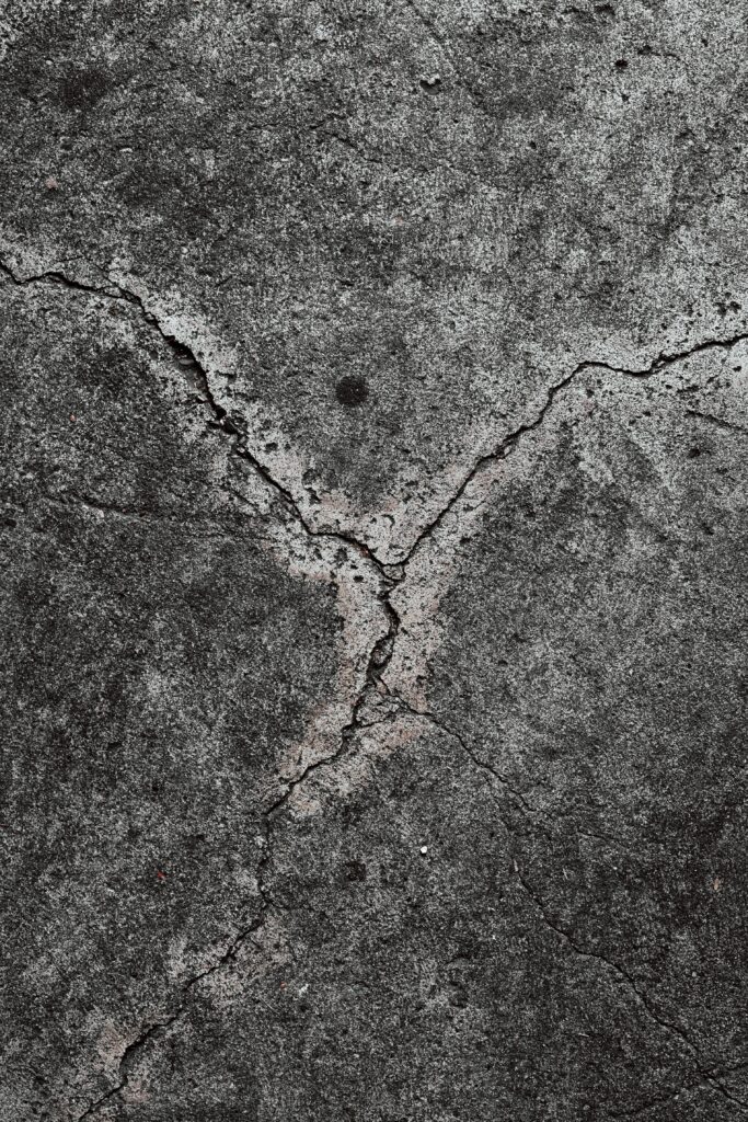 Cracks in concrete floor