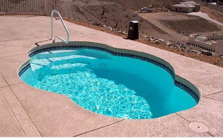 Small fiberglass inground pool