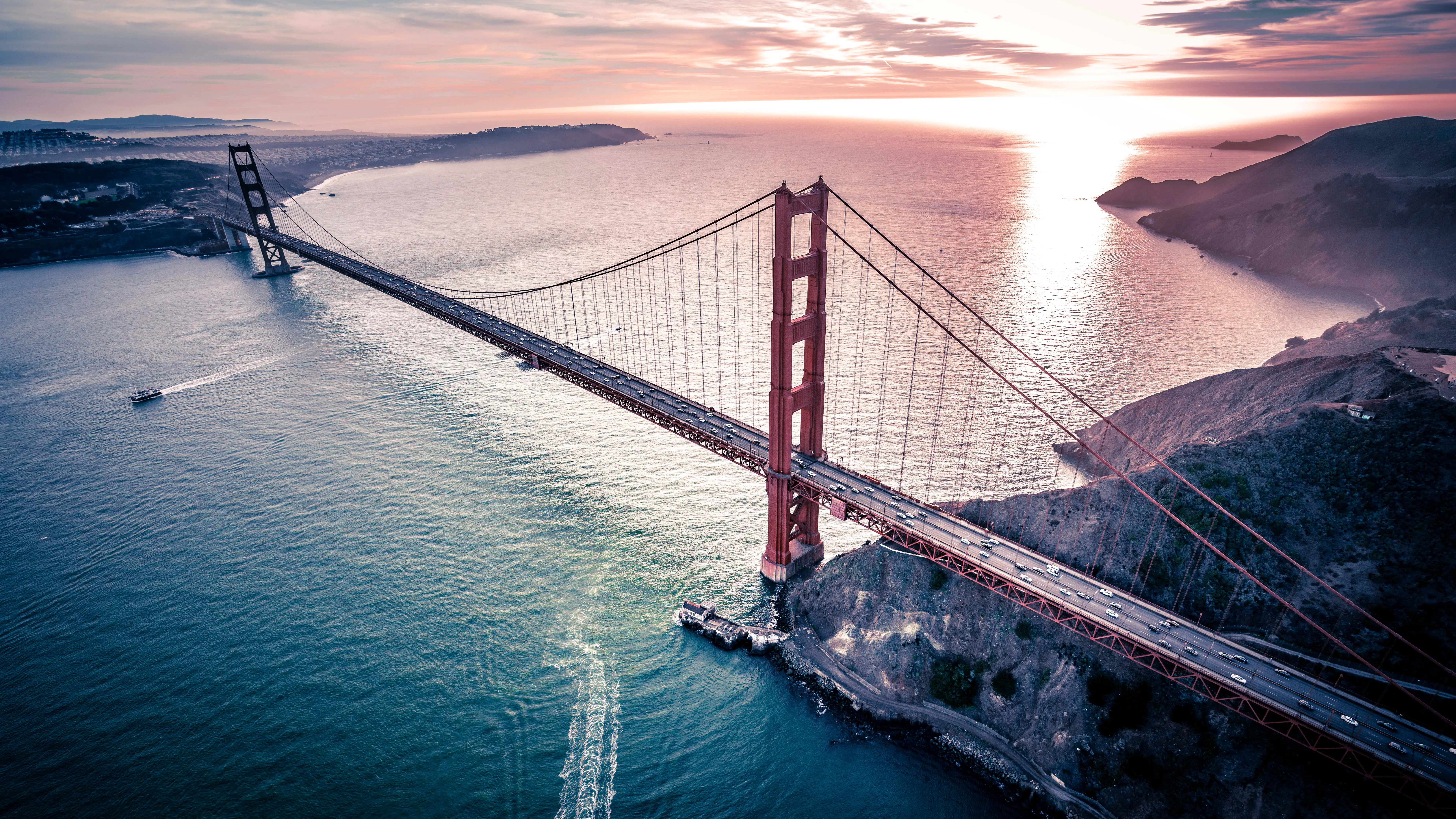 The Golden Gate Bridge: Examples of suspension bridges 